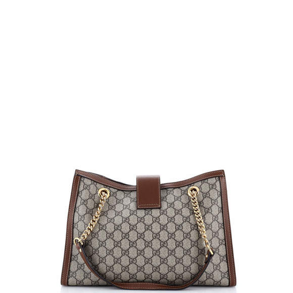 Gucci Medium Padlock Chain Tote GG Coated Canvas with Leather - Picture 3 of 7